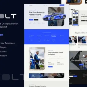 دانلود کیت تمپلیت Evolt قالب سایت خودرو هیبریدی و برقی