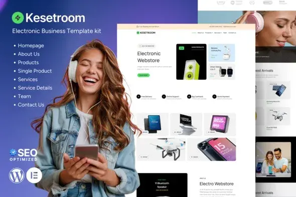 دانلود کیت تمپلیت المنتور Kesetroom