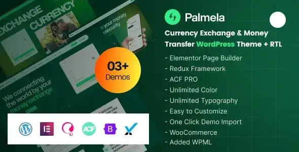 دانلود Palmela پالملا قالب خدمات بانکداری و امور مالی وردپرس