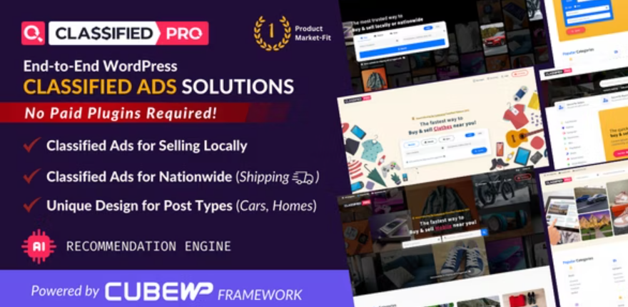 دانلود ClassifiedPro کلاسیفاید پرو قالب آگهی و دایرکتوری وردپرس
