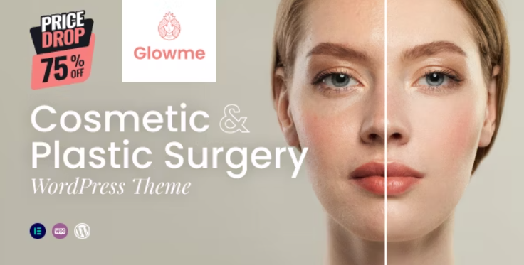 دانلود قالب GlowME گلومی قالب جراحی پلاستیک وردپرس