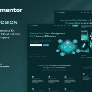 کیت تمپلیت المنتور میزبانی ابری Cloudsion