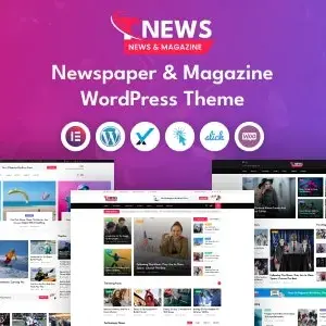 قالب TNews تی نیوز قالب مجله ای و خبری وردپرس