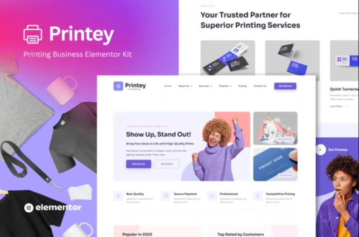 دانلود کیت تمپلیت Printey برای المنتور